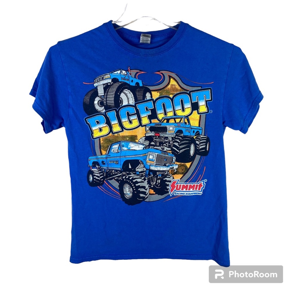 Summit Racing blue Bigfoot monster truck t shirt unisex